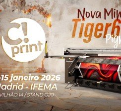 Entre los 12 equipos en exposición, los visitantes podrán descubrir la nueva impresora Tiger600 Pigment.