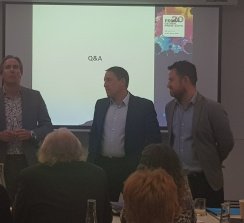 Neil Felton, Christian Duyckaerts, Sean Holt, y Michael Ryan durante la reciente presentación en Madrid.