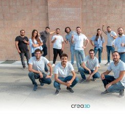 Equipo de Crea3D, que ofrece soluciones profesionales para la impresión en 3D de plásticos y metales.