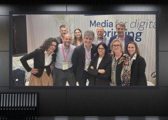 El equipo de Guandong en la reciente edición de FESPA en Berlín.
