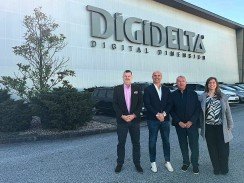 Damien Clarke, Sales Director, UFABRIK; Armando Mota, CEO, Digidelta; Robin East, Group Chief Commercial Director, UFABRIK; Brigida Lucas, Sales Executive, Digidelta.
