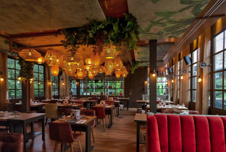 Paneles fonoabsorbentes impresos con tecnología HP Latex para el restaurante Sabores de Valladolid.