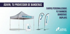 En esta edición en Barcelona, Ádivin presenta mejoras en sus carpas plegables y novedades en su gama de Fly Banners.