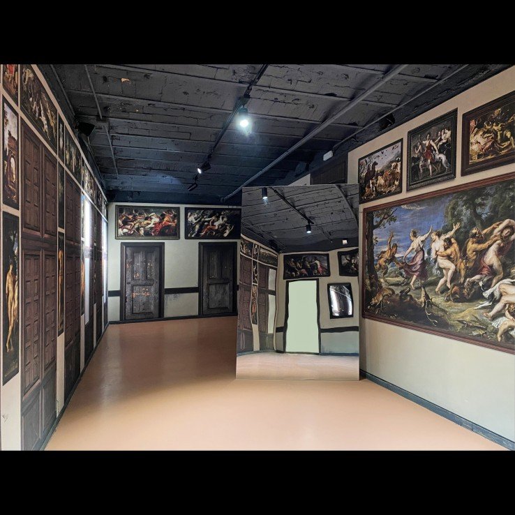 Recreación de la habitación de El Alcázar donde Velázquez creó Las Meninas. 