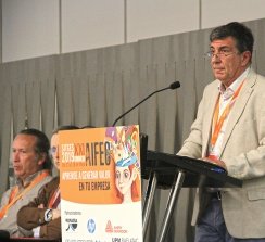 Jose Ramon Benito, durante su intervención en el reciente congreso celebrado en Sitges.